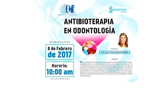 Sesión OnLine quotAntibioterapia en odontologíaquot [upl. by Queston]