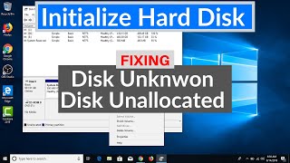 How to Initialize Hard Drive  Disk Unknown Not Initialized Unallocated FIX [upl. by Irrol450]