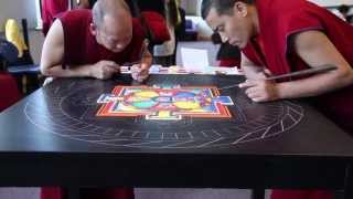 Tibetan Monks Create Sand Mandala at Clark College in Vancouver WA [upl. by Dunseath]