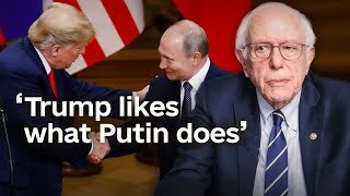 Bernie Sanders on Trump’s alignment with Russia [upl. by Nnailuj]