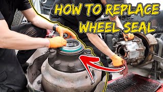 How to Replace A Wheel Seal on Semi Wheel Seal Leak Wheel Seal Installation100kMiles Inspections [upl. by Maude889]