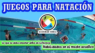 Juegos para natación habilidades acuáticas [upl. by Assirialc605]