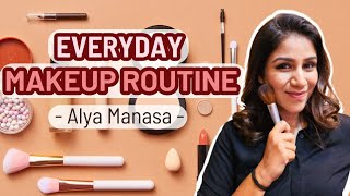 Alya Manasa Everyday Makeup Routine  ExclusiveVideo  SanjievampAlya [upl. by Mela]