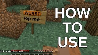 OLD VERSION How to Use Survival OPSign  Wurst Client [upl. by Enrobso124]