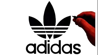 How to Draw the Original Adidas Trefoil Logo [upl. by Yecaw]