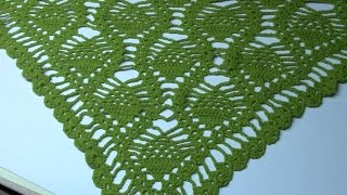 Haken  tutorial 69 Ananas omslagdoek [upl. by Nallaf217]