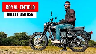 Royal Enfield Bullet 350 Standard BS6 Detailed Ride Review  Mileage  Price  Variants [upl. by Kepner495]