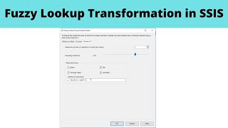 40 Fuzzy Lookup Transformation in SSIS [upl. by Zeret190]