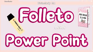 COMO HACER UN FOLLETO CREATIVO EN POWER POINT DIPTICO [upl. by Mcspadden914]