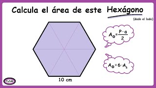 Área de un Hexágono sin apotema [upl. by Ttenyl271]