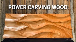 Power Carving Wood to Look Like Sand [upl. by Aerdnuahs]