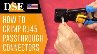 DSE Tutorial  How to crimp RJ45 Ethernet connectors passthrough plugs [upl. by Dranoc]