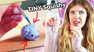 Painting TINY Miniature SQUISHIES Squishy makeover [upl. by Neillij428]