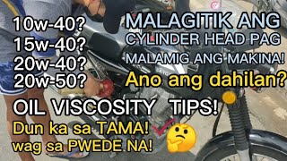 ANO ANG TAMANG LANGIS PARA SA IYONG MOTOR OIL VISCOSITY TIPS [upl. by Ailefo]