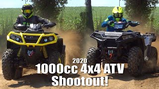 Polaris Sportsman XP 1000 VS CanAm Outlander 1000R XTP 1000cc 4x4 ATV Shootout [upl. by Jaan]