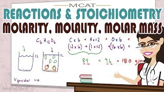 Molarity Molality and Molar Mass for MCAT General Chemistry [upl. by Assereht]