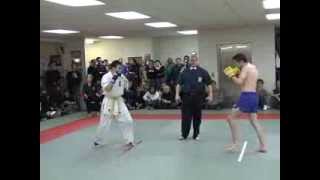 Kickboxing vs Karate  Steve Haigh vs Daisuke [upl. by Kentigerma309]