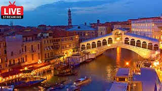 🔴 Venice Italy Live Cam  Rialto Bridge in Live Streaming from Palazzo Bembo  Live Webcam  ライブカメラ [upl. by Barnard]