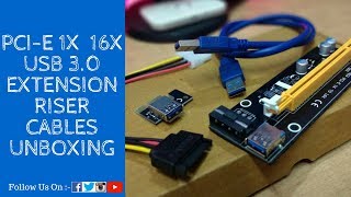 PCIE 1X 16X USB 30 Extension Cables Riser Cards For Graphics Cards For Mining [upl. by Ecinereb373]