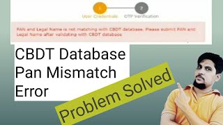 cbdt database pan mismatch  cbdt database pan mismatch hindi [upl. by Augustus]