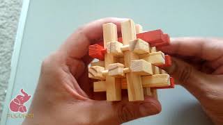 3D Wooden Slide Puzzle  Easy way to solve it [upl. by Bekaj242]