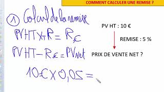 Comment calculer une remise et un prix net HT [upl. by Dnartreb]