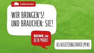 Arbeiten bei REWE Auslieferungsfahrer beim Lieferservice [upl. by Lledo240]