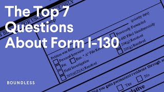 Frequently Asked Questions About Form I130 [upl. by Lutim]