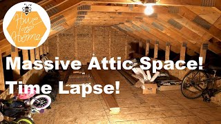 Massive Garage Attic Storage Space Time Lapse [upl. by Ntsuj]