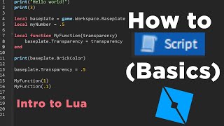 How to SCRIPT in Roblox 1  Intro to Lua [upl. by Barabas]