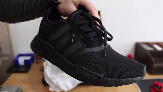 Adidas NMD R1 Triple Black Unboxing and Review [upl. by Marcus]