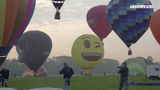 IMPRESSIVE HOT AIR BALLOON MASS ASCENT  MIDLAND AIR FESTIVAL 2019 ARBURY HALL [upl. by Aitnas942]