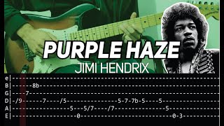 Jimi Hendrix  Purple Haze Guitar lesson with TAB [upl. by Collimore806]