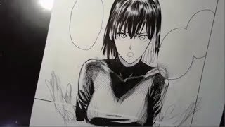 Yusuke murata Dibujando a Fubuki One punch man [upl. by Bautram]