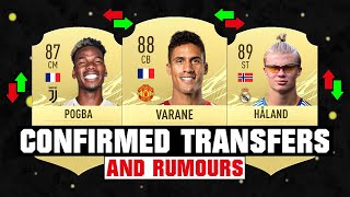 FIFA 22  NEW CONFIRMED TRANSFERS amp RUMOURS 🤪🔥 ft Varane Pogba Haaland etc [upl. by Selrahcnhoj506]