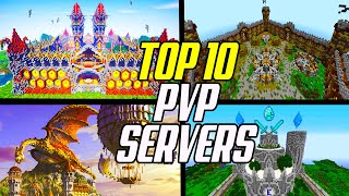 Top 10 Minecraft PVP Servers KitPVPFactionsDuels [upl. by Felizio3]