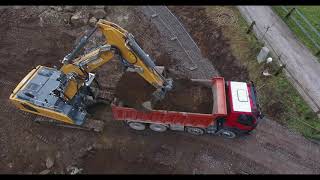 Aushub Baugrube Hotel Panorama  Gemeinde Sand in Taufers  November 2019 Südtirol  Ahrntal [upl. by Cornall]