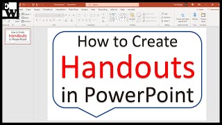 How to Create Handouts in PowerPoint Printable amp Editable [upl. by Aerdnaek]