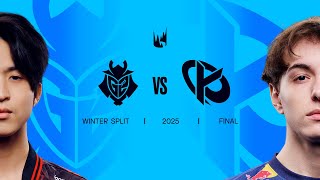 G2 vs KC  2025 LEC Winter Split Playoffs  Split Final [upl. by Agee]