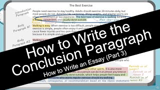 How to Write an Essay Conclusion Paragraph with Worksheet [upl. by Aihcropal]