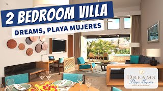 Preferred Club TwoBedroom Villa  Dreams Playa Mujeres Resort  Full Walkthrough Tour  4K [upl. by Farrell905]