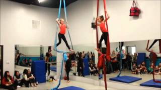 Kayla amp Sophia  Kids aerial silks  AVANTI Dance Company [upl. by Anawk]