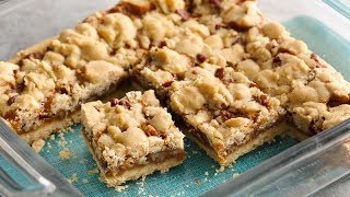 5Ingredient Salted Caramel Crumble Bars  Pillsbury Recipe [upl. by Tracay965]