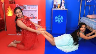 Shfa and Soso wants same room hot vs cold Challenge [upl. by Shandee]