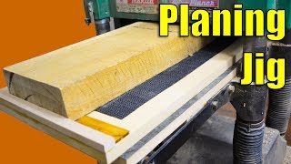 Planing Jig  How to Use Your Planer to Joint Wood  Woodworking Jig [upl. by Anhavas912]