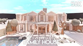 Cozy Winter Family House  Bloxburg Build [upl. by Anwaf]