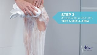 How to use Nair Sensitive Hair Removal Shower Cream  Nair Australia [upl. by Atirat]