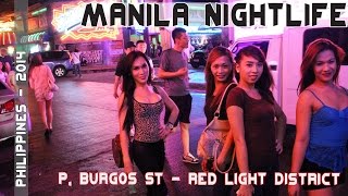 Manila Philippines Nightlife  Makatis P Burgos Street [upl. by Figone223]