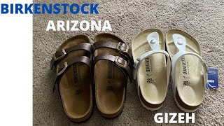 Birkenstock Arizona and Gizeh sandals  tryon and quick review [upl. by Nidak]