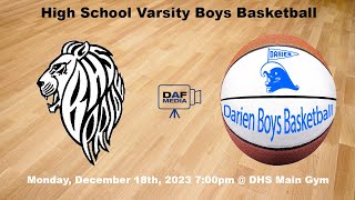 Darien Varsity Boys Basketball vs Bassick [upl. by Mcleod]